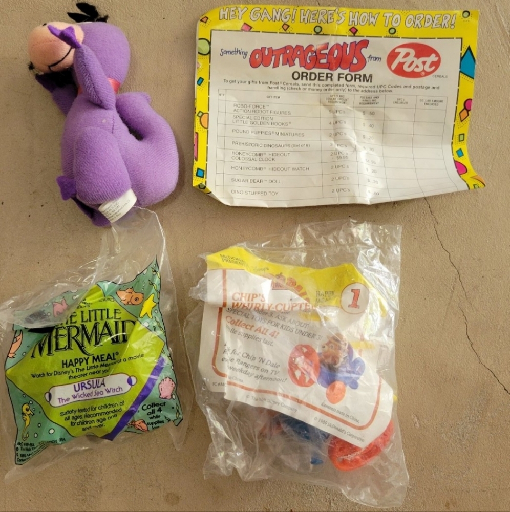 Vintage disney rescue rangers, Ursula little mermaid mcdonalds, 1980s flinstones